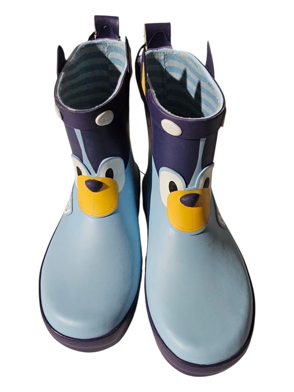 Kids Blue Character Rain Boots with Yellow Beak Detail